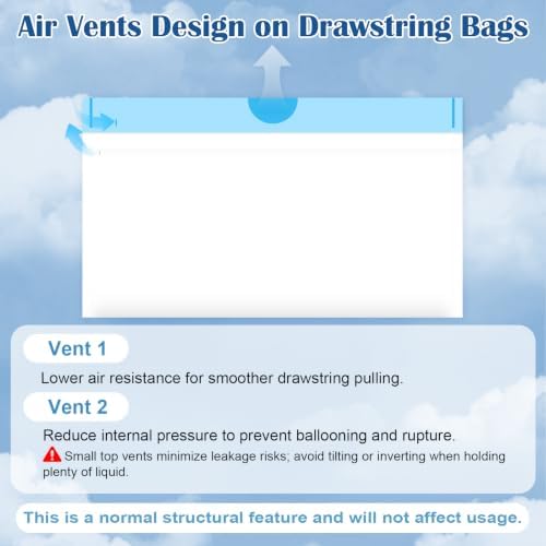BYSNOW 4 Gallon 100 Counts Small Drawstring Trash Bags, Clear Garbage Bags - Image 6