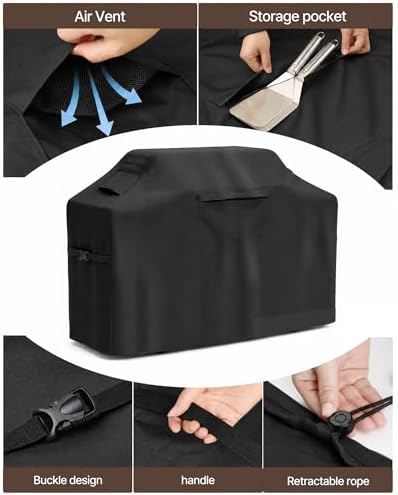 Vailge Grill Cover for Outdoor Grill & Waterproof 600D BBQ Cover 52 Inch - Image 4