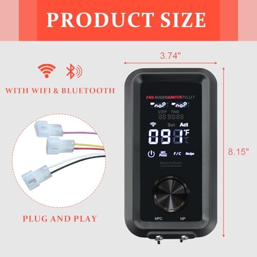 Replacement 80147 Digital PID Vertical Control Board Parts for PBV4PS2, Compatible with Pit Boss Pro Series II 4-Series Wood Pellet Vertical Smoker, Comes with WiFi and Bluetooth Function - Image 2