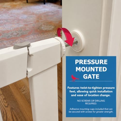 Cardinal Gates PG26.2 Baby & Pet Pressure Gate, White, 37.75-43.25 in - Image 5