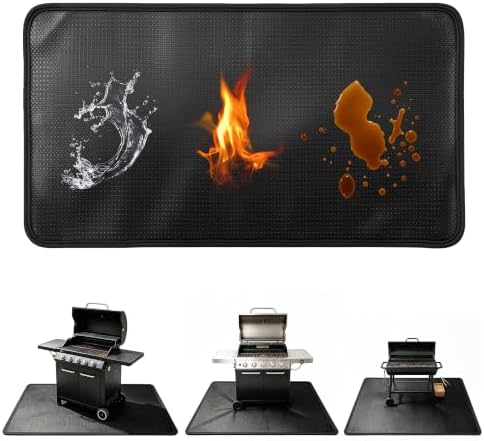 60×40 inch Under Grill Mats for Outdoor Grill,Fire Resistant Mat by Ludehem