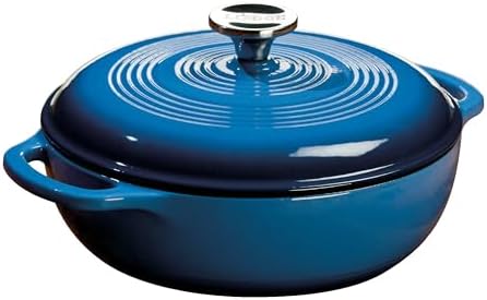 Lodge Essential Enamel Cast Iron Dutch Oven, 3 Quart, Caribbean Blue by Lodge