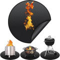 24" Fire Pit Mat for Solo Stove Bonfire Round Fireproof Under Grill Mat Oil Proof Waterproof BBQ Pad for Deck Patio Grass Outdoor Grill Accessories Portable and Reusable by AIZEUSS