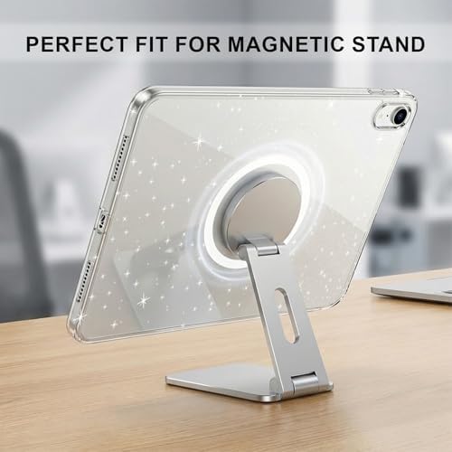 Clear Glitter Magnetic Ring Case for iPad (A16) 11th/10th Generation - Image 4