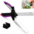2 in 1 Kitchen Scissors for Food with Cutting Board, Safety Lock by LIBERHAUS