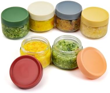 EONJOE 2 oz Glass Dressing Containers With Lids, Sauce Jars for Lunch, 6pk by EONJOE