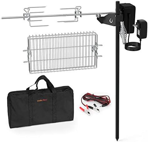 onlyfire Outdoor Spit Rotisserie Open Flame Camping Grill by onlyfire
