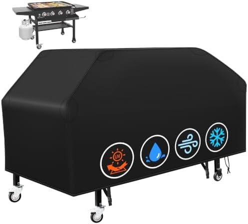 iCOVER 36 inch Griddle Cover for Blackstone, Waterproof Flat Top Grill Cover, Fits Camp Chef, Blackstone 1528 & 4 Burner Griddle by iCOVER