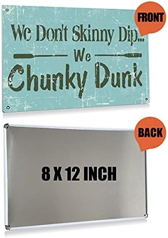BEASTZHENG We Don't Skinny Dip We Chunky Dunk Funny Pool Signs Wall Decor - Image 2