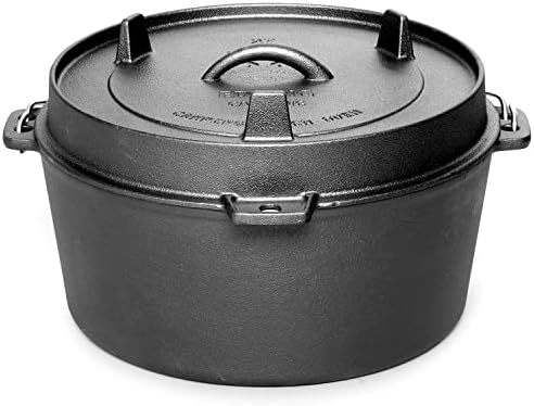 EDGING CASTING Pre-Seasoned Cast Iron Camping Dutch Ovens, Outdoor Camping Dutch Oven Pot with Lid Tripod, 6 Quart - Image 2