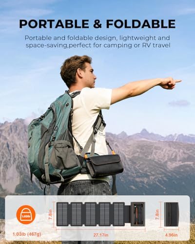BLAVOR Portable Foldable Solar Charging Pack 10W, Built-in Charging Cable - Image 5