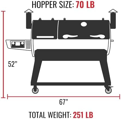recteq DualFire 1200 double chamber pellet smoker, BBQ, Wi-Fi smart grill | Grill + Grill Cover bundle - Image 6