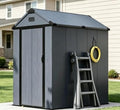 Aoxun 4' x 6' Dark Gray Resin Outdoor Storage Shed by Aoxun