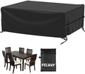 Velway Patio Furniture Cover Outdoor, Waterproof Rectangular Patio Table Chair Sofa Set Cover, 78”Lx63”Wx27”H, All Weather Oxford Tear-Resistant Material with Zipper Carrying Bag Windproof Buckles by Velway