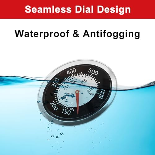 DELSbbq 60070 Grill Lid Thermometer for Weber Q120 Q220 Q1200 Q2200 Grills - Image 4