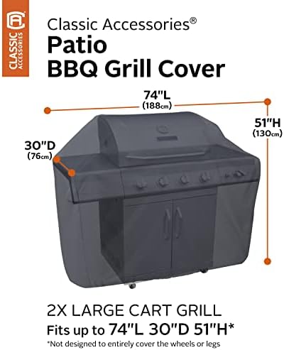 Classic Accessories Water-Resistant 74 Inch BBQ Grill Cover - Image 5