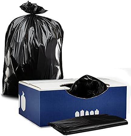 Plasticplace 40-45 Gallon Black Trash Bags ,1.7 Mil, 40"x47", 100 Count by Plasticplace