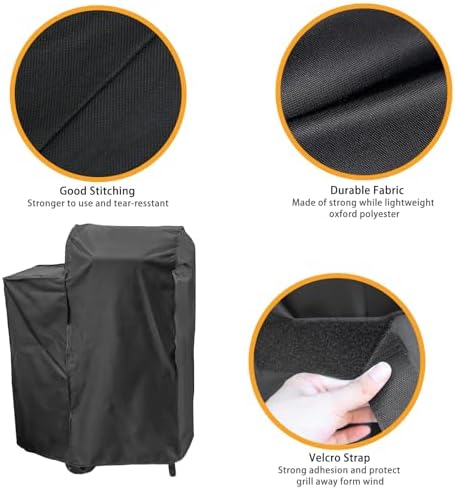Grill Cover for Char-Griller E1515 Patio Pro Charcoal Grill, Patio Pro 1616 - Image 4