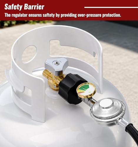 CALPOSE 6 Feet Propane Hose with Regulator & Gauge - Image 6