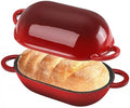 5 QT Enameled Cast Iron Sourdough Bread Oven, Loaf Pan with Lid by NSIRONS