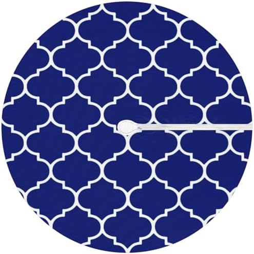 Fitted Round Tablecloth with Umbrella Hole and Zipper Navy Blue Outdoor Elastic Table Cloth 36"-44" Oil-Proof Waterproof Patio Table Cover for Dining Picnic Camping - Image 6