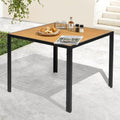 NUU GARDEN Outdoor Square Dining Table for 4 with Acacia Wood Top by NUUGARDENCORPORATION