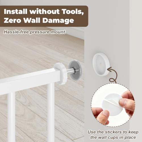 29"-55" Wide Baby Gate for Stairs & Doorways, Auto Close Dog Gate - Image 5