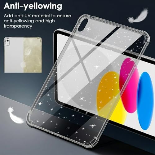 Clear Glitter Silver Case for iPadA16 11th/10th Gen 11/10.9" 2025/22 - Image 3