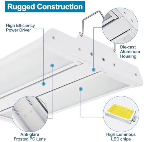 High Bay LED Shop Light 2-Pack 150W 21000LM 5000K Daylight - Image 5