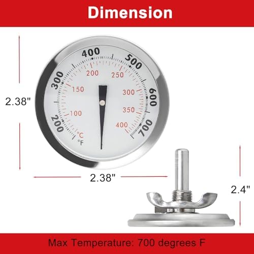 DELSbbq 67088 Grill Thermometer for Weber Genesis II/I 300 & Summit Series - Image 2