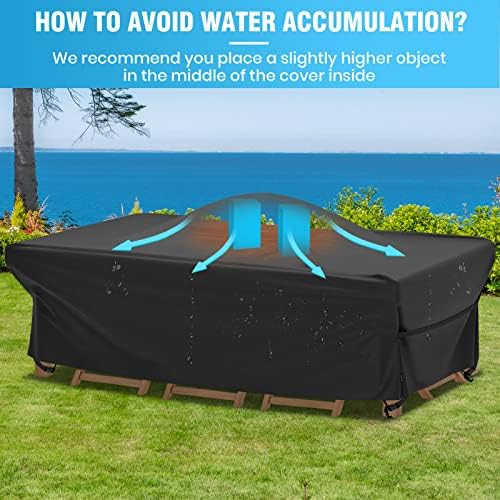 Patio Furniture Covers Waterproof Outdoor Table Cover 88"L x 62"W x 28"H - Image 4