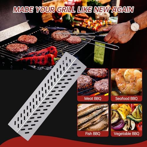 16GA Grill Heat Plates 9MM 16517 Grill Grates for 16631 16520 Bull Grill Replacement Parts, BBQ Bull Angus 4 Burner 47628 47629, Bull Outlaw 26038 26039, Steer Premium 69008, Lonestar 87049 - Image 7