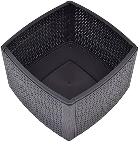 Outdoor Table Mocha Polypropylene Versatile Garden Table Outdoor Dining Patio Terrace Backyard Eating Garden Dining Furniture Patio Al Fresco Meal for Poolside - Image 5