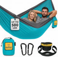 Wise Owl Outfitters Camping Hammock – up to 500lbs Portable Hammock with Tree Straps - Travel, Backpacking, Hiking, Outdoors Camping Gear - Single or Double by WiseOwlOutfitters