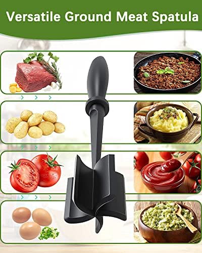 Upgrade Meat Chopper Hamburger Masher Ground Beef Smasher Utensil Mix Tool - Image 3