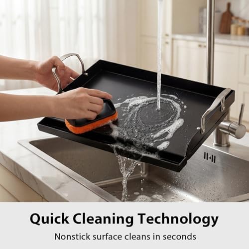 Utheer Griddle Kit, 17 x 13 Inch Nano Ceramic Nonstick Flat Top - Image 4