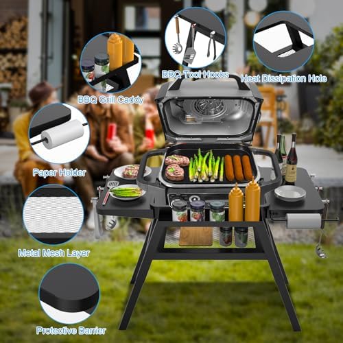 Adjustable Cart for Ninja Outdoor Woodfire Grill Stand OG700 OG800 OG900 - Image 3