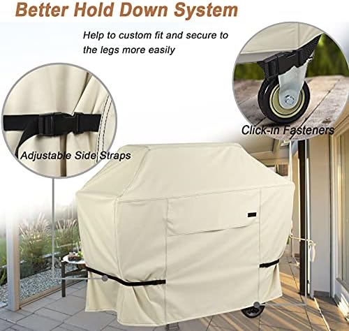 NettyPro Griddle Cover for Blackstone 36 inch Griddle Waterproof Heavy Duty 4 Burner Flat Top Gas Grill Cover 36" Cooking Station, Beige - Image 4