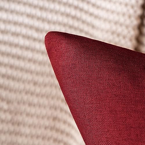 MIULEE Decorative Outdoor Pillow Covers Christmas 20x20 Wine Red - Image 6