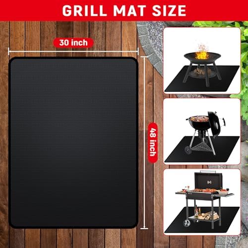 48 x 30 inches Under Grill Mats for Outdoor Grill Patio & Deck BBQ - Image 5