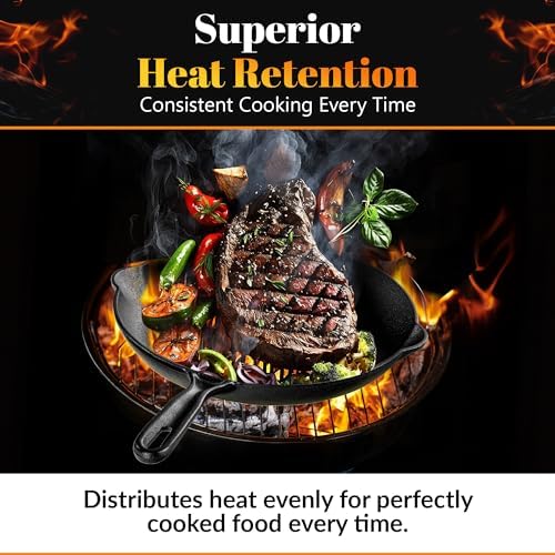 Granitestone 10.25 Inch Skillet, Pre-Seasoned, Nonstick, Non-Toxic, Oven Safe for Indoor & Outdoor Use - Image 4