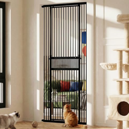 Extra Tall Cat Gate Adjustable 49"-86" Height & 27.5"-37" Width by GardnerPet