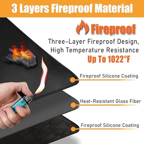Grill Mat for Blackstone Griddle Accessories 17in & 22in, 31 x 24 x 0.02in - Image 5