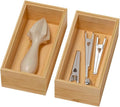 Lixple Bamboo Kitchen Drawer Organizer, 2 Pack, 6" x 3" x 2" by Lixple