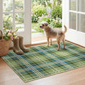 Plaid Outdoor Rug - 28"x43" Front Door Mat Indoor Outside Entrance by Othilic