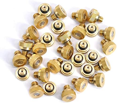 50Pcs Brass Mister Nozzles, 0.012" Misting Tips for Outdoor Cooling - Image 4