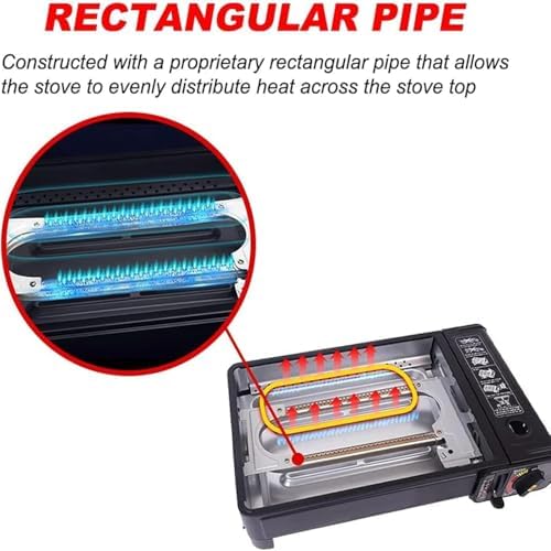 Portable Butane Stove Dual Fuel Gas BBQ Grill with Case & Stainless Grate - Image 6