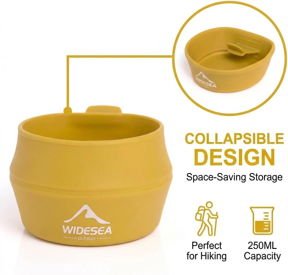 Widesea Camping Cookware Sets for 1-2 Person, Compact Backpacking Cookware with Pots, Stove, Mug and Outdoor Cooking Accessories - Image 5