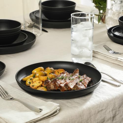 Gibson Home Plates and Bowls Set, 12 Piece Wheat Straw Dinnerware for 4 - Image 4