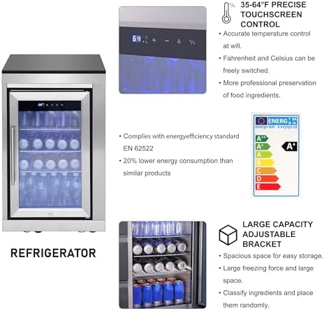 95.8'' Outdoor Kitchen Island, All-In-One 6+1 Burner Modular Outdoor Kitchen for Backyards, 95500 BTU, BBQ Grill with 304 Stainless Steel, Silver Outdoor Kitchens with Sink, Refrigerator - Image 5
